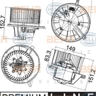 KALORIFER MOTORU GOLF5-GOLF6-PASSAT-CADDY-A3 04-13