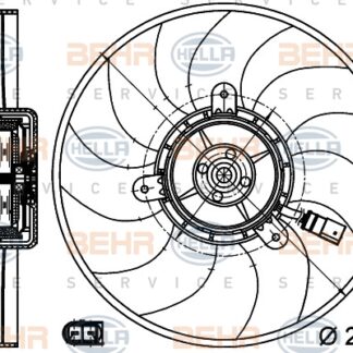 FAN MOTORU GOLF5-GOLF6-JETTA-PASSAT-CADDY-A3-LEON CAYC-CAYD-CBZA-CBZB 1,2 TSI-1,6 TDI 04- SAG