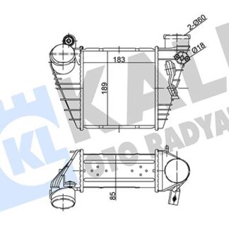 TURBO RADYATORU INTERCOOLER GOLF4-BORA-A3-TOLEDO AGR-AHF-AGU 1,8 T-1,9 TDI 97-04