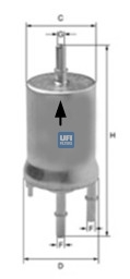 YAKIT FILTRESI GOLF5-JETTA-POLO-A3-LEON BGU-BSE-BUD-CGGA-CGGB 1,6-1,4 1,6V 04-