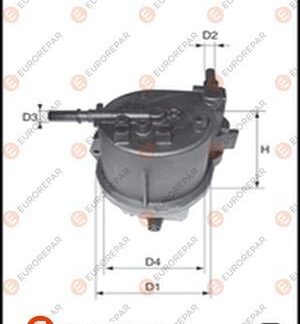 YAKIT FILTRESI (MUSURLU) FIESTA FUSION 206 307 BIPPER NEMO 1.4 TDCI HDI 02-