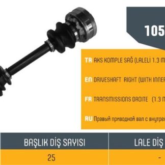 AKSSAĞ KOMPLE PALIO ALBEA 01>06 533 MM1.3 MTJ 6 CIVATALI