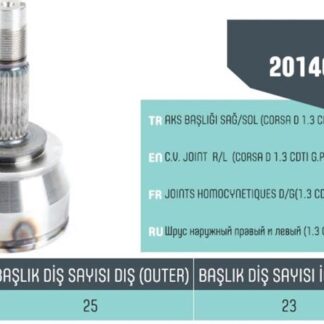 AKS KAFASI GRANDE PUNTO IDEA CORSA 1.3 MTJ FIORINO 1.4 75 HP 05>