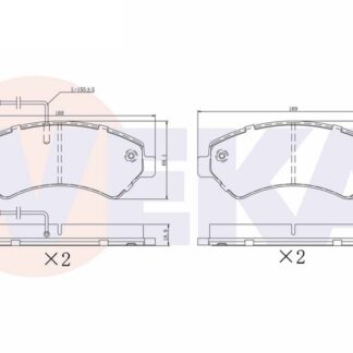 FREN BALATA ON CIFT FISLI FIAT DUCATO III 2006- / PEUGEOT BOXER III 2006-/ CITROEN JUMPER III 2006-/ KARSAN JEST 2012-