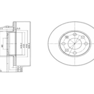 DEL BG2148 VECTRA A ASTRA F CORSA B 1.2-1.4-1.6-1.8 8V FREN DİSKİ ÖN HAVASIZ TAKIM