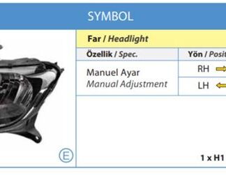 FAR SOL + SINYAL CLIO SYMBOL JOY 13> MEKANİK H7 + H1