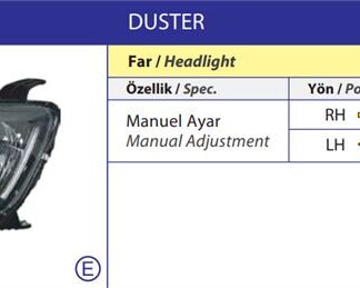FAR SOL DACIA DUSTER II 18>21 MANUEL