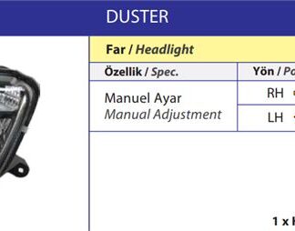 FAR SOL MANUEL DUSTER 2013>2017