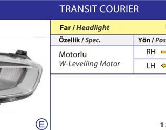 FAR SOL (KROM CERCEVELI) TRANSIT COURIER 14> MOTORLU