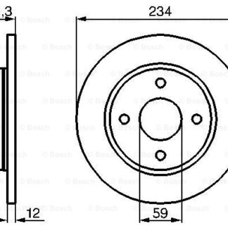 FREN DISKI ON MICRA K11 92-02 (234-4)
