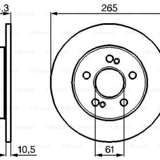 FREN DİSKİ ÖN 265MM (5 BİJON)(ADET FIYATIDIR KUTU İÇİ 2 ADET) SAFRANE I / SCENIC I 92-