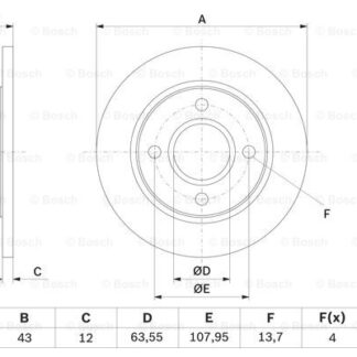 FREN DISKI ON DUZ TIP [240 mm] FIESTA FORD KA MAZDA 121 89-08