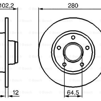 FREN DİSKİ ARKA 280 MM RULMANSIZ TRAFIC II / VIVARO 01-
