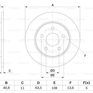 FREN DISKI ARKA [265 mm] FOCUS C-MAX 03-