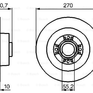 FREN DİSKİ ARKA 270 mm RULMANSIZ SCENIC II/MEGAN II SW 03-
