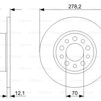 FREN DISKI ARKA 278 MM 5 BIJON 1.6-1.9 JTD FIAT 500X/ALFA-159/ GIULIETTA/JEEP RENEGADE 05-