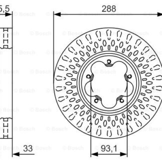 FREN DISKI ON [288 mm] ARKA TEK TEKER TRANSIT V-362 V-363 12-