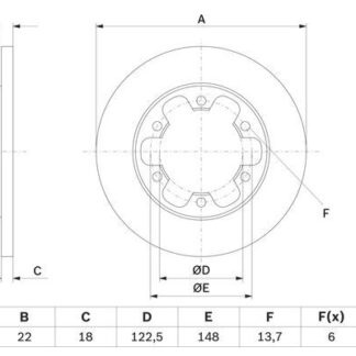 FREN DISKI ARKA CIFT TEKER TRANSIT V-363 14-