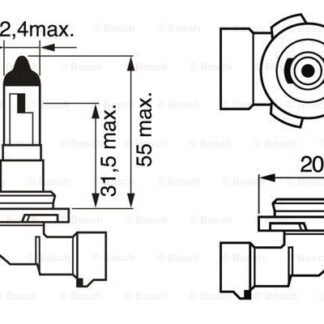 AMPUL 12V H10 42W PY20D (24V/ 21W) 1996-