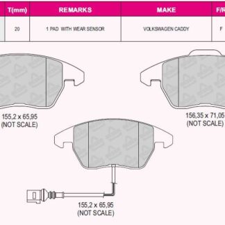 ON FREN BALATASI CADDY 03> GOLF V A3 OCTAVIA TOURAN TOLEDO 04> PASSAT JETTA 05> FISLI