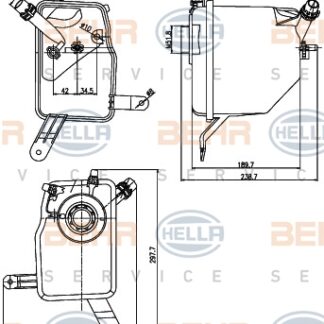 RADYATOR YEDEK SU DEPOSU E60-E61-E63-E64 M54-N43-N52-N62 03-10