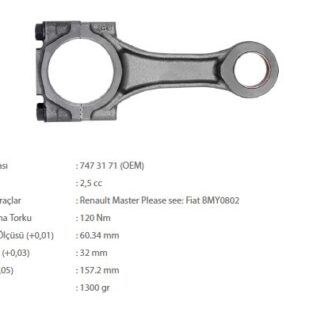 PISTON KOLU DUCATO MASTER MOVANO 2.8 DUZ / 2.5 DUZ / 2.5TD 93>03 BOXER JUMPER 00>03 DUZ TIP