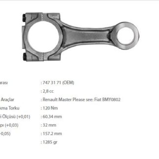 PISTON KOLU BOXER JUMPER DUCATO MASTER MOVANO DAILY 2.8TD / 2.8HDI 00>06 KONIK