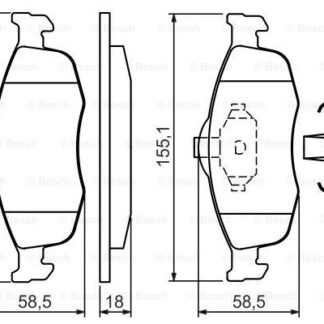 ON FREN BALATASI SCORPIO 92>98 MONDEO 1.6 / 1.8 / 2.0 / 1.8TD / 2.4 / 2.5TD 93>00 GRANADA 92>94 COUGAR 2.5 98>01 FISLI