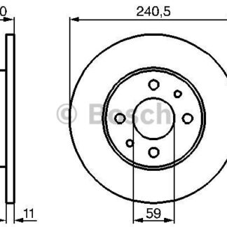 ON FREN DISKI FIAT 500 500C 07> TEMPRA TIPO PUNTO PANDA MAREA BRAVO 96> ALFA ROMEO 145 146 155 92> FORD KA 08>12