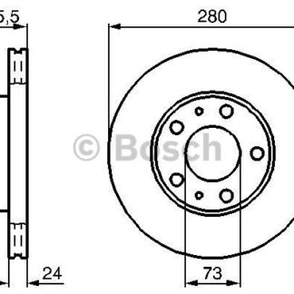 ON FREN DISK AYNASI BOXER JUMPER DUCATO TUM MODELLER (97 13) 1000 1400KG 14Q (15 JANT) HAVA SOGUTMALI (CAP:280 KALINLIK: 16)