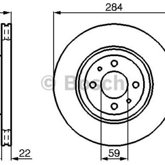 ON FREN AYNASI (DISKI) BRAVO I II CROMA DOBLO IDEA LINEA MAREA STILO ALFA 155 1,2 / 1,3 / 1,4 / 1,6 / 1,8 / 1,9 / 2,0 (284MM)