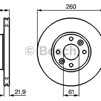 ON FREN AYNASI HAVALI MICRA K12 03>10 NOTE 06>12 CLIO III 06>10 MODUS 04> 260×4