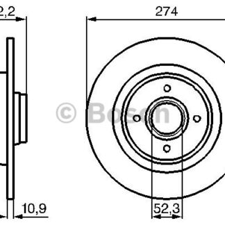 ARKA FREN DISK AYNASI(DISKI) RENAULT MEGANE I SCENIC II 1.4 / 1.6 / 1.8 / 1.9 / 2.0 ABSLI