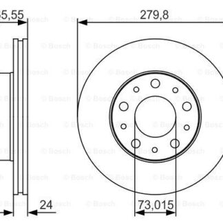 ON FREN DISK AYNASI BOXER JUMPER DUCATO TUM MODELLER (97 13) 1000 1400KG 14Q (15 JANT) HAVA SOGUTMALI (CAP:280 KALINLIK: 16)