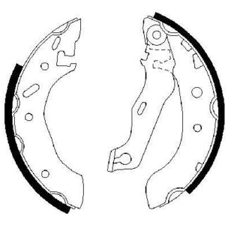 ARKA FREN BALATASI (PABUC) ESCORT VII 95>00 1,4 / 1,8TD / 1,6 16V FIESTA IV 1,25 / 1,3 / 1,4 16V 95>02 FORD KA 1,0 / 1,3 96>08 MAZDA 121 II 96>03