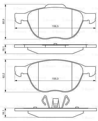 ON FREN BALATASI FOCUS 04> C-MAX 07> KUGA 2.0 TDCI 08> VOLVO C30 C70 II S40 II V50 03> MAZDA 3 03> MAZDA 5 05>