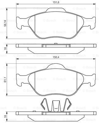 ON FREN BALATASI FIESTA IV / V 95>08 FUSION 02>12 KA 1,6 03>08 MAZDA 121 III 03> ABSLI