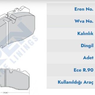 ON FREN BALATA MERCEDES ATEGO CENTIKLI