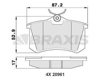 ARKA FREN BALATASI GOLF IV BORA AUDI A1 A3 A4 A6 A8 ALTEA CORDOBA IBIZA III IV V / MEGANE II III MEGANE IV HB FLUENCE / C3 P307 P1007 PARTNER II BERLINGO II C3 PICASSO C3 III DS3 P207 1.4I 1.6I 16V 2.0I 2.0HD P308 C4 P807 C8
