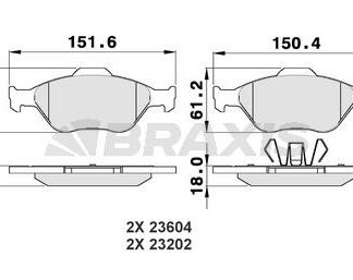 ON FREN BALATASI FIESTA IV / V 95>08 FUSION 02>12 KA 1,6 03>08 MAZDA 121 III 03> ABSLI