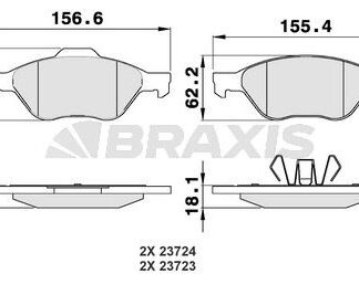 ON FREN BALATASI FOCUS 04> C-MAX 07> KUGA 2.0 TDCI 08> VOLVO C30 C70 II S40 II V50 03> MAZDA 3 03> MAZDA 5 05>