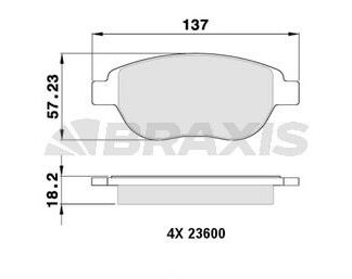 ON FREN BALATASI CITROEN C3 II C4 XSARA BERLINGO 00> PEUGEOT 1007 207 307 206 00> FIAT DOBLO 06> GEELY EMGRAND EC7 09>13