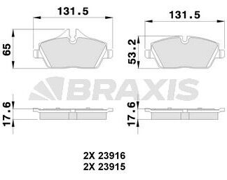 FREN BALATASI ON BMW E87 F45 MINI R55 R56 R57 R58 F54 04>
