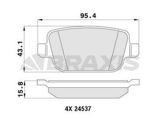 ARKA FREN BALATASI MONDEO IV CA2 07>14 S-MAX 09> 06> S-MAX 09> MONDEO III 00>07 IV 07> KUGA 08> GALAXY III 06> / S80 II 06> S80 VOLVO 07> V70 06> V70 VOLVO 07> XC70 06> / FREELANDER 2 2.2