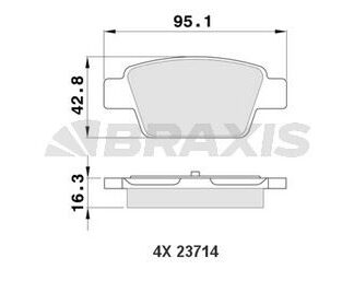 FREN BALATASI ARKA STILO TUM MODELLER 01> BRAVO LINEA 1,4 1,4T JET 1.6 1,9D MTJ 07> MULTIPLA 98> DELTA III 08>14 MITO 08>