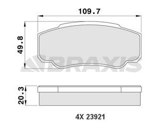 ARKA FREN BALATASI (DISKLI FREN) BOXER II JUMPER II DUCATO II 1800KG (16 JANT) 02> (03 06)