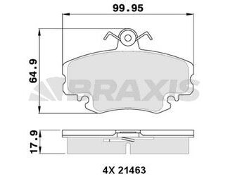 ON FREN BALATASI DACIA LOGAN 06>12 RENAULT R9-11-19-21 SYMBOL II 08> CLIO I 98>03 MEGANE I 96>03 1.2 1.4 1.5DCI 1.6 1.9D