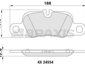 ARKA FREN BALATASI PORSCHE PANAMERA 970 911 14>
