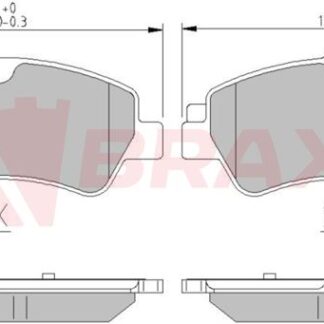 ARKA FREN BALATASI TRANSIT CUSTOM V362-V363 12> (ARKA TEK TEKER)