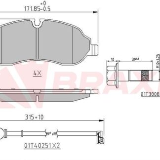 ON FREN BALATASI TRANSIT CUSTOM V362-V363 12> (ARKA TEK TEKER)